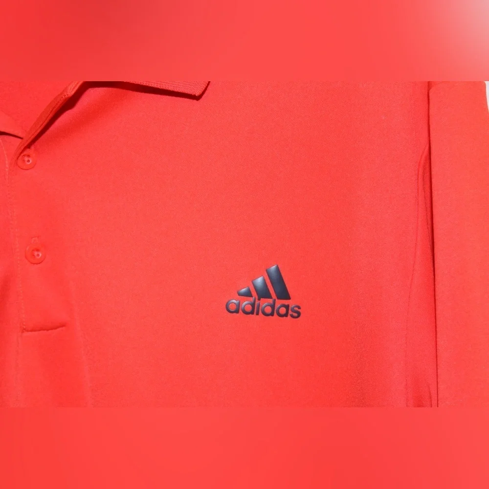 Adidas tangerine orange men’s golf short sleeve polo shirt size xl